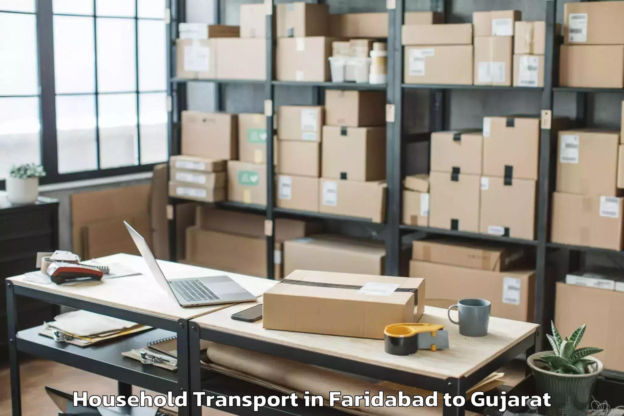 Faridabad to Viramgam Household Transport Booking